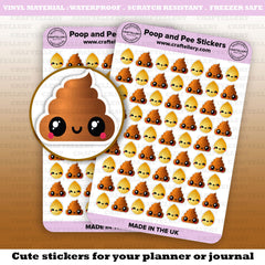 Pee & Poo Stickers - Craftellery