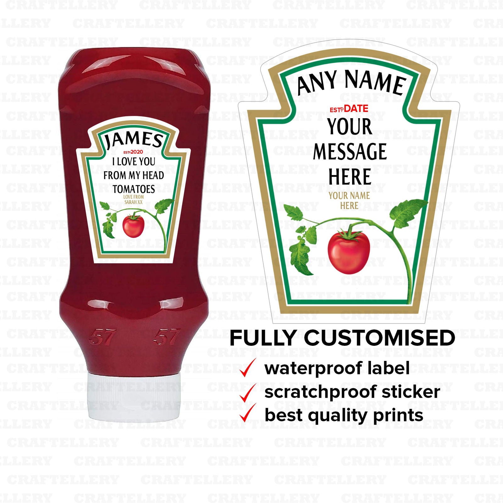 Tomato Ketchup Label - Craftellery